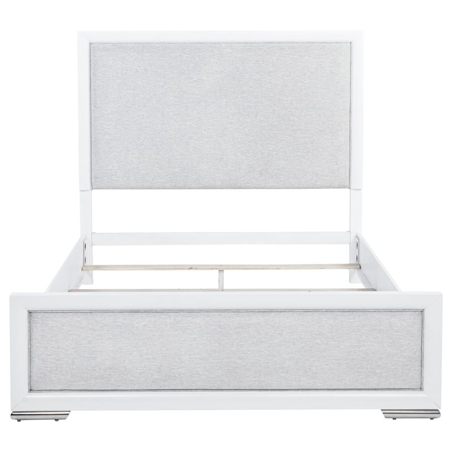 Home & Sleep Outlet - Gracemont 57-inch Queen Panel Bed Grey and White