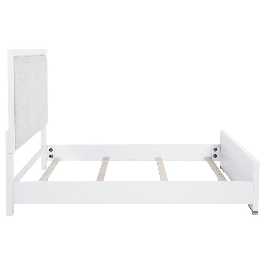 Home & Sleep Outlet - Gracemont 57-inch Queen Panel Bed Grey and White