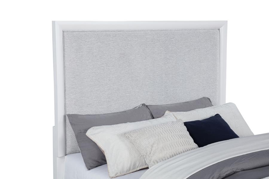 Home & Sleep Outlet - Gracemont 57-inch Queen Panel Bed Grey and White