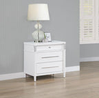 Home & Sleep Outlet - Gracemont 3-drawer Bedroom Nightstand Bedside Table White