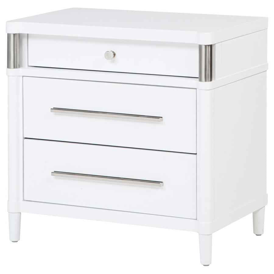Gracemont 3-drawer Bedroom Nightstand Bedside Table White - Home & Sleep Outlet