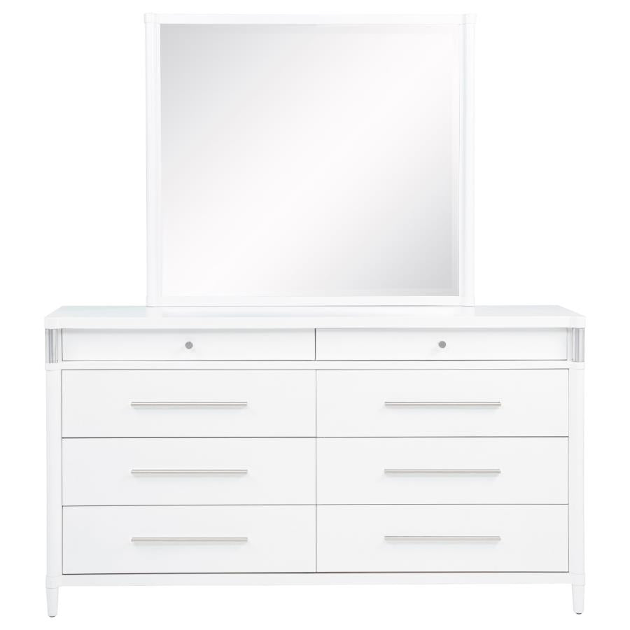 Home & Sleep Outlet - Gracemont 8-drawer Bedroom Dresser with Mirror White