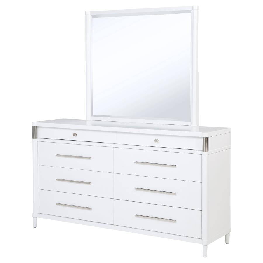 Home & Sleep Outlet - Gracemont 8-drawer Bedroom Dresser with Mirror White