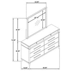 Home & Sleep Outlet - Gracemont 8-drawer Bedroom Dresser with Mirror White