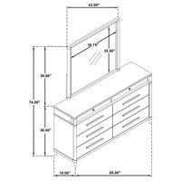 Gracemont 8-drawer Bedroom Dresser with Mirror White - Home & Sleep Outlet