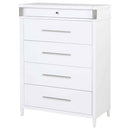Gracemont 5-drawer Bedroom Chest of Drawers White - Home & Sleep Outlet