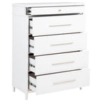 Home & Sleep Outlet - Gracemont 5-drawer Bedroom Chest of Drawers White