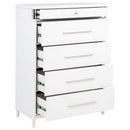 Gracemont 5-drawer Bedroom Chest of Drawers White - Home & Sleep Outlet
