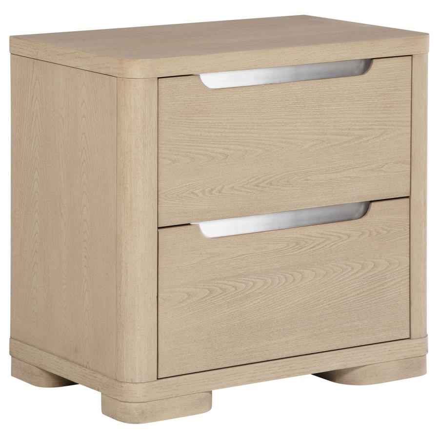Ladera 2-drawer Nightstand Bedside Table Light Elm