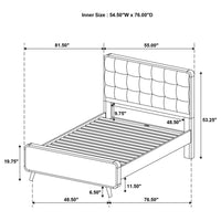 Robyn 4-piece Full Bedroom Set Light Ash