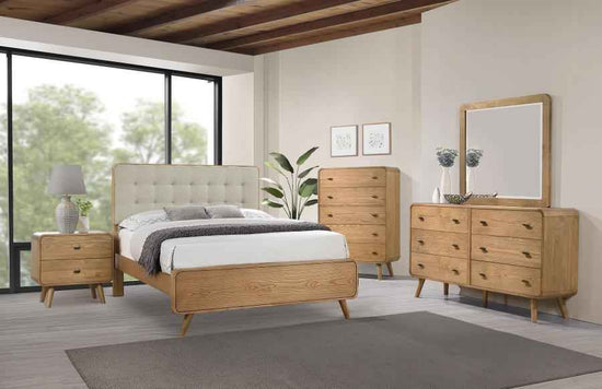 Robyn 5-piece Eastern King Bedroom Set Light Ash