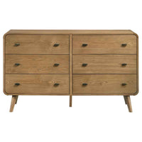 Robyn 6-drawer Bedroom Dresser Light Ash