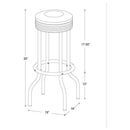 Retro Upholstered Metal Swivel Bar Stool Red (Set of 2)