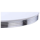 Retro Round 42-inch Wood Top Dining Table White and Chrome