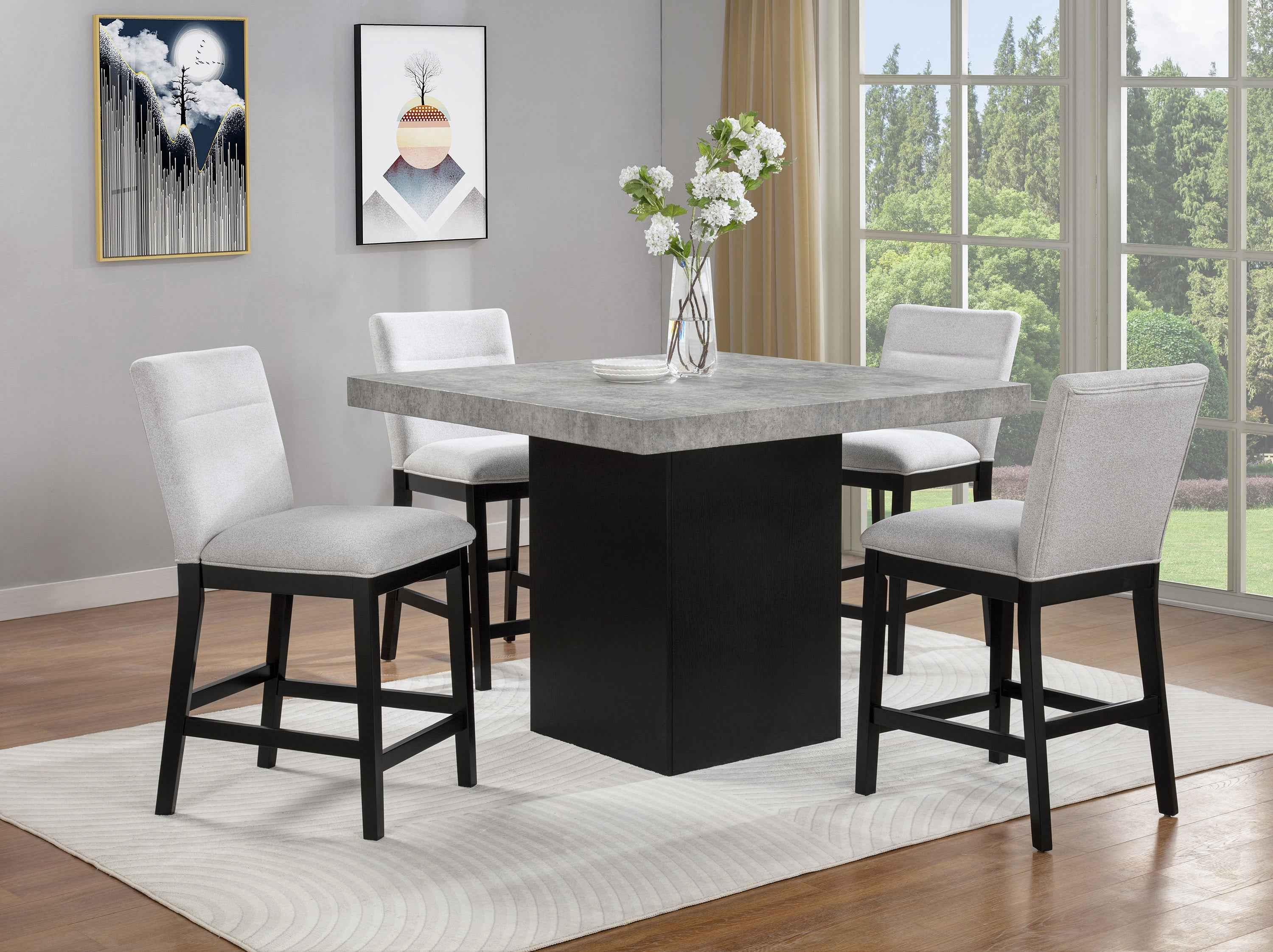SEBASTIAN 2725BK-6P (6-Piece Counter Dining Set)