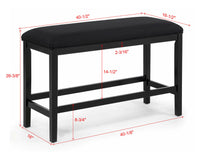 SEBASTIAN 2725BK-6P (6-Piece Counter Dining Set)