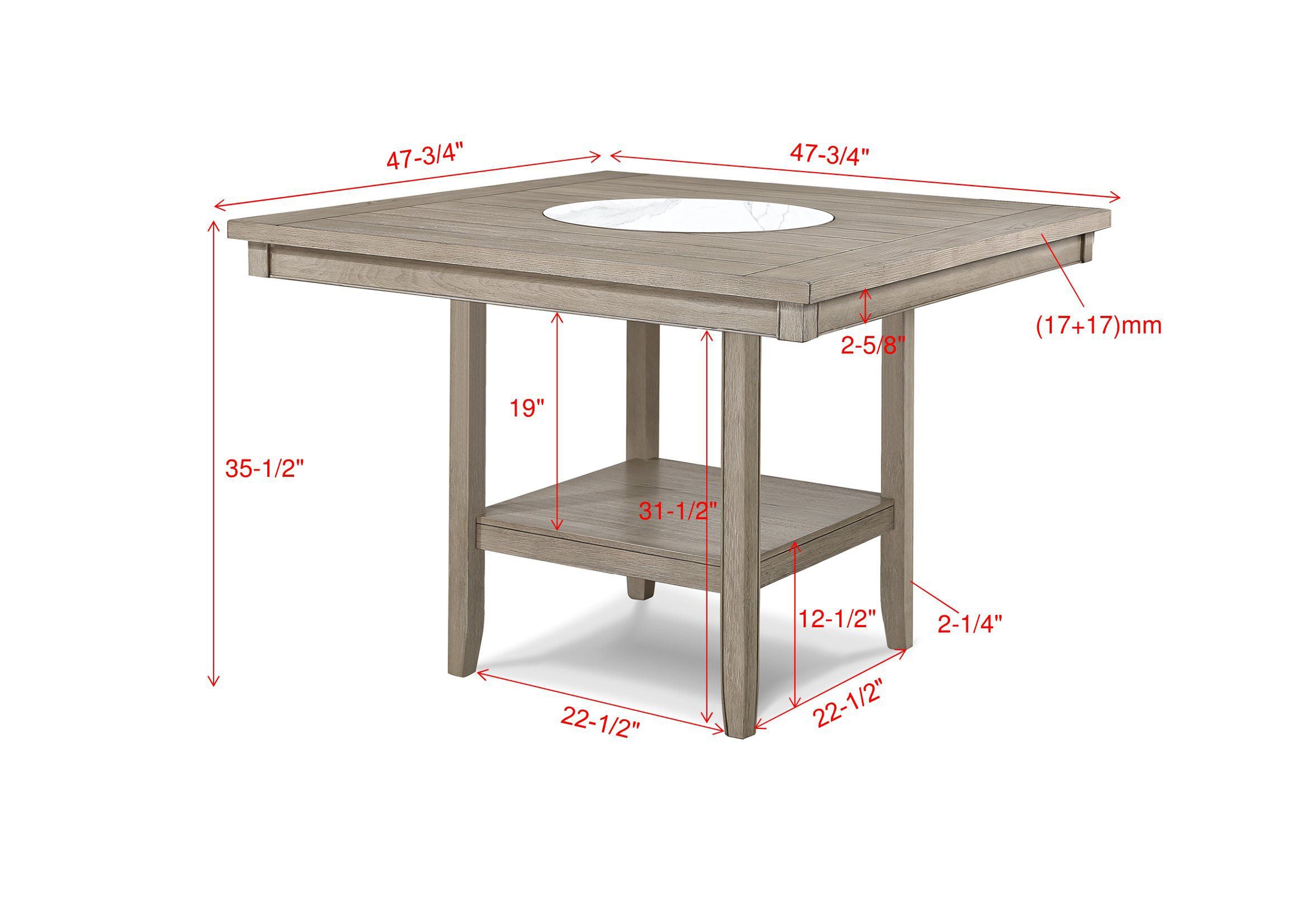 FULTON 2727MB-6P (6-Piece Counter Dining Set)