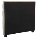 Chloe Upholstered Full Panel Headboard Oatmeal