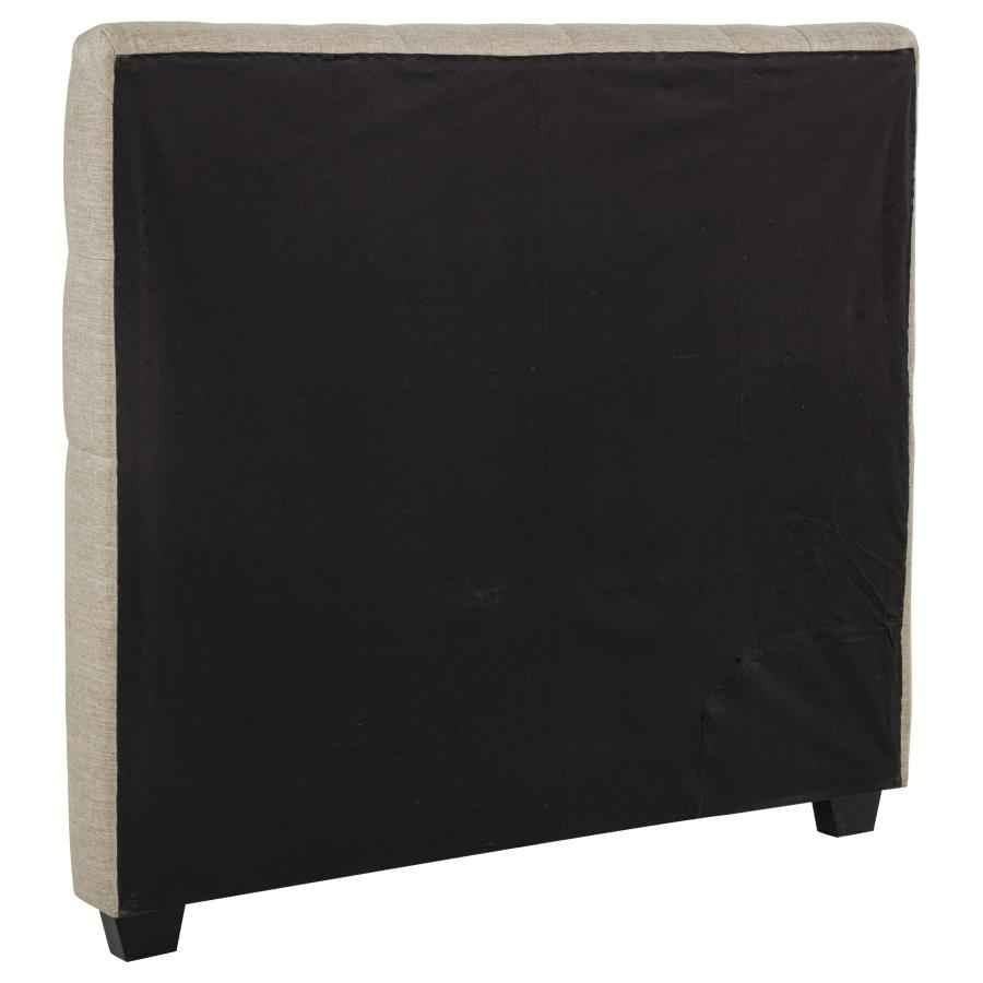 Chloe Upholstered Full Panel Headboard Oatmeal