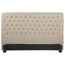 Chloe Upholstered Eastern King Panel Headboard Oatmeal