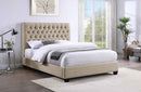 Chloe Upholstered Queen Panel Bed Oatmeal