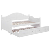 Julie Ann Wood Twin Daybed with Trundle White