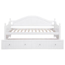 Julie Ann Wood Twin Daybed with Trundle White