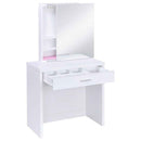 Harvey Vanity Set with Lift-Top Stool White