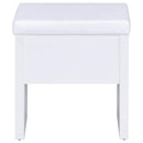 Harvey Vanity Set with Lift-Top Stool White