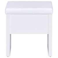 Harvey Vanity Set with Lift-Top Stool White