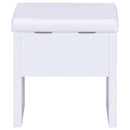 Harvey Vanity Set with Lift-Top Stool White