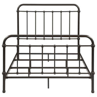 Livingston Metal Full Open Frame Bed Dark Bronze