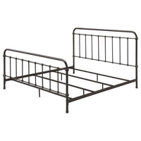 Livingston Metal Eastern King Open Frame Bed Dark Bronze