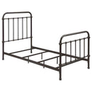 Livingston Metal Twin Open Frame Bed Dark Bronze