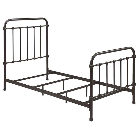 Livingston Metal Twin Open Frame Bed Dark Bronze