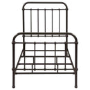 Livingston Metal Twin Open Frame Bed Dark Bronze