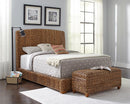 Laughton Banana Leaf California King Panel Bed Amber