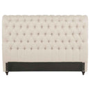 Devon 57-inch Upholstered Eastern King Headboard Beige