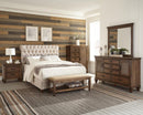 Devon 57-inch Upholstered California King Panel Bed Beige