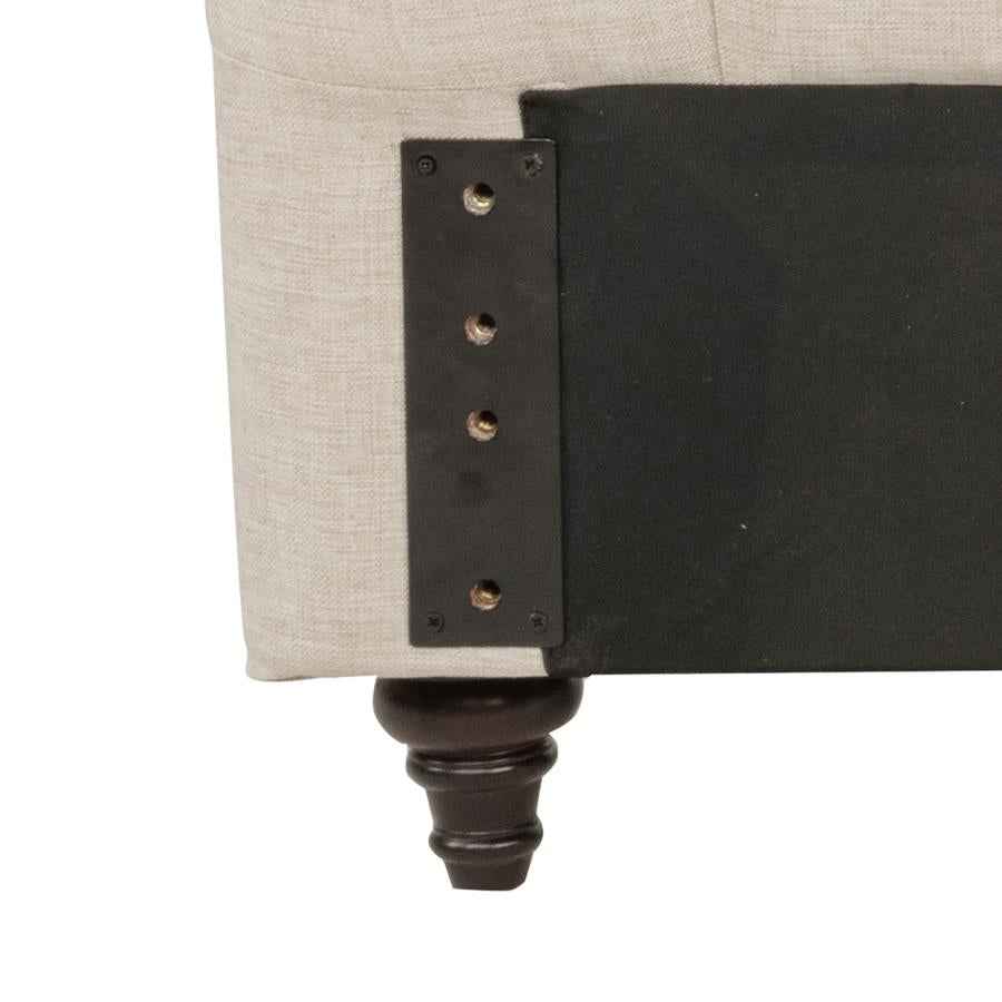 Devon 57-inch Upholstered Queen Headboard Beige