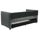 Brodie Upholstered Twin Daybed with Trundle Grey