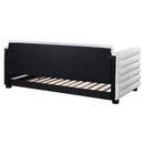 Patricia Boucle Upholstered Twin Day Bed with Trundle White