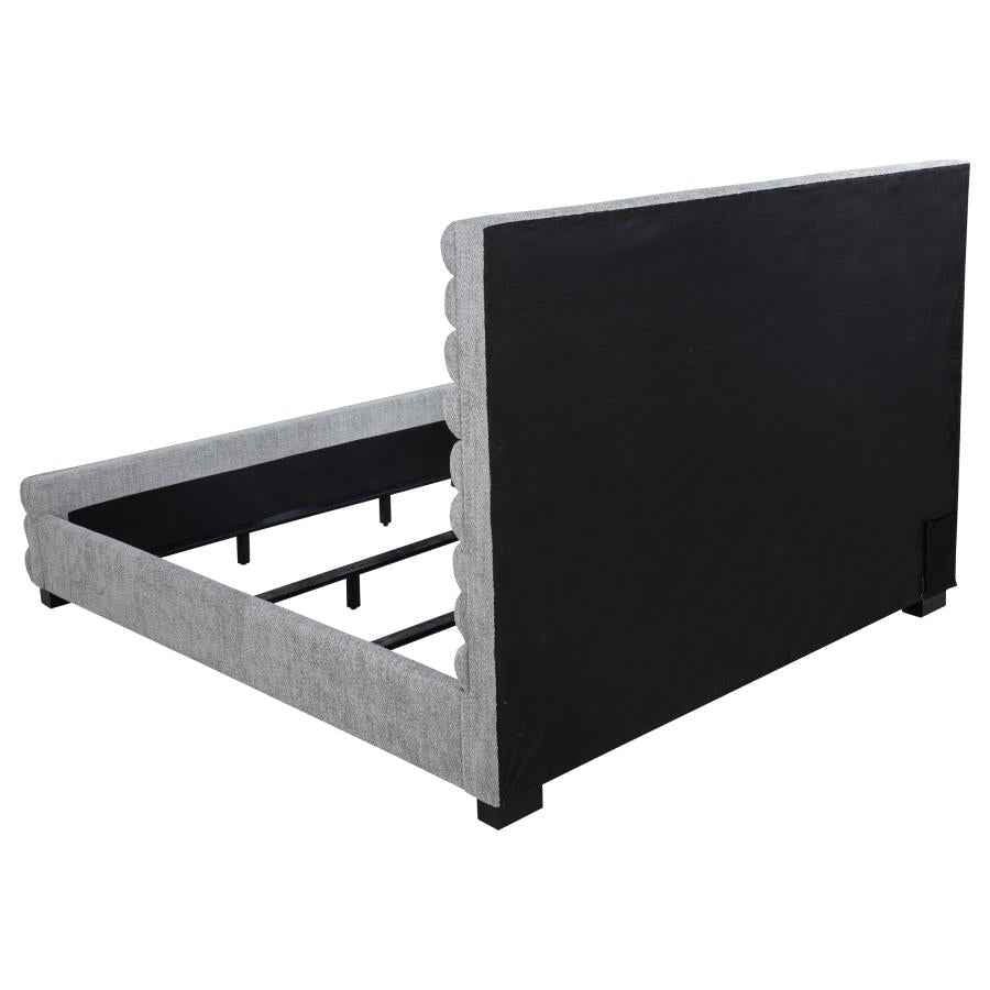 Patricia 58-inch Boucle Upholstered Eastern King Bed Grey