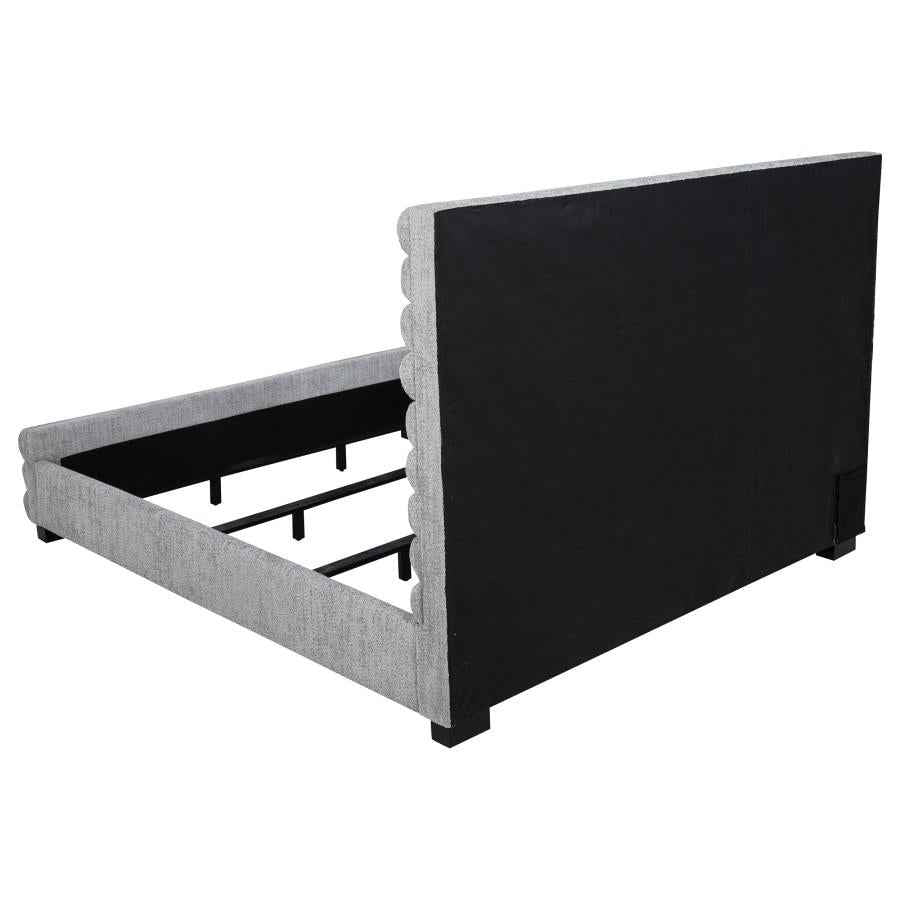 Patricia 58-inch Boucle Upholstered California King Bed Grey