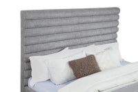 Patricia 58-inch Boucle Upholstered California King Bed Grey