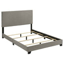 Dorian Fabric Upholstered Full Panel Bed Taupe
