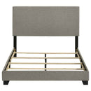 Dorian Fabric Upholstered Full Panel Bed Taupe