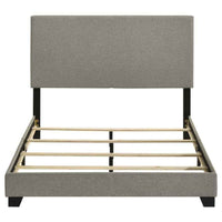 Dorian Fabric Upholstered Full Panel Bed Taupe