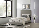 Dorian Fabric Upholstered Twin Panel Bed Taupe