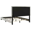 Dorian Fabric Upholstered Full Panel Bed Cream